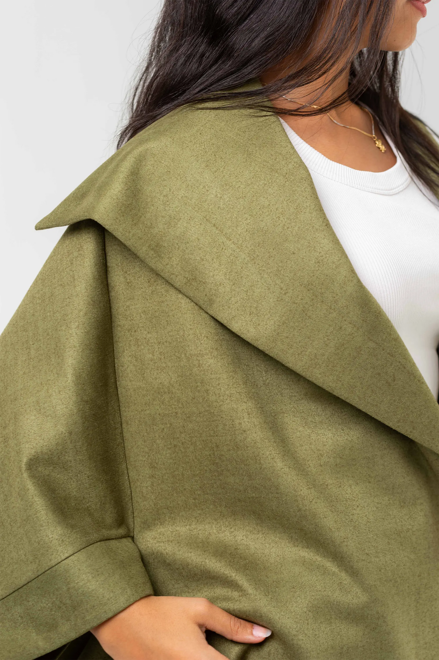 Olive Green Suede Jacket