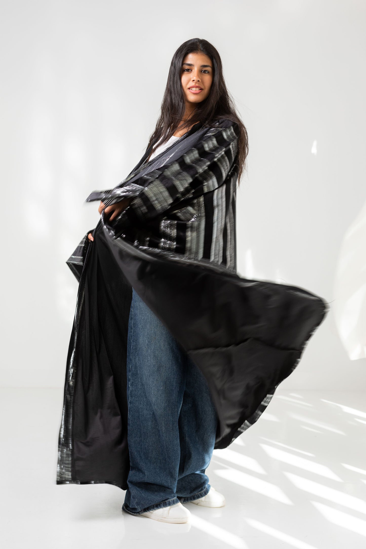 Silver Striped Kaftan