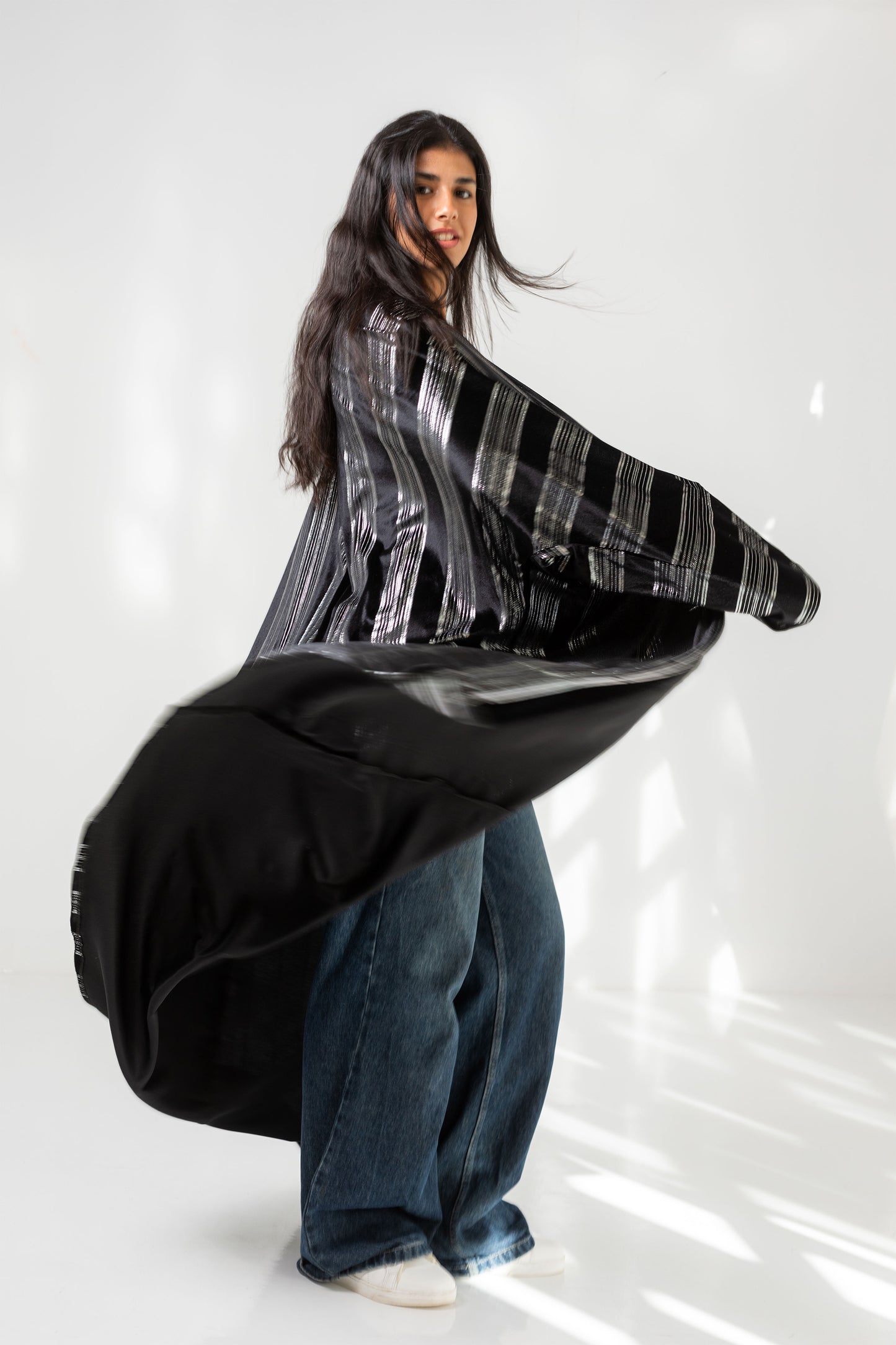 Silver Striped Kaftan