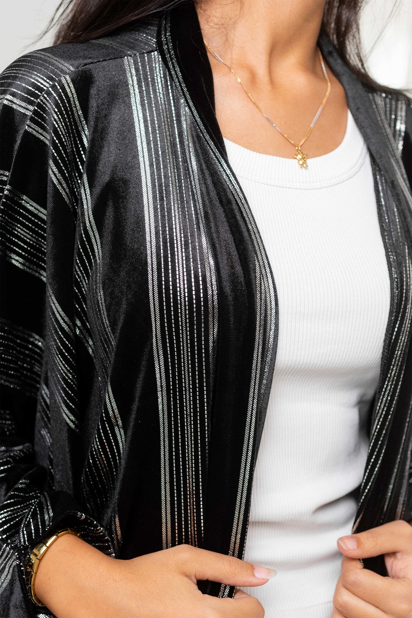 Silver Striped Kaftan