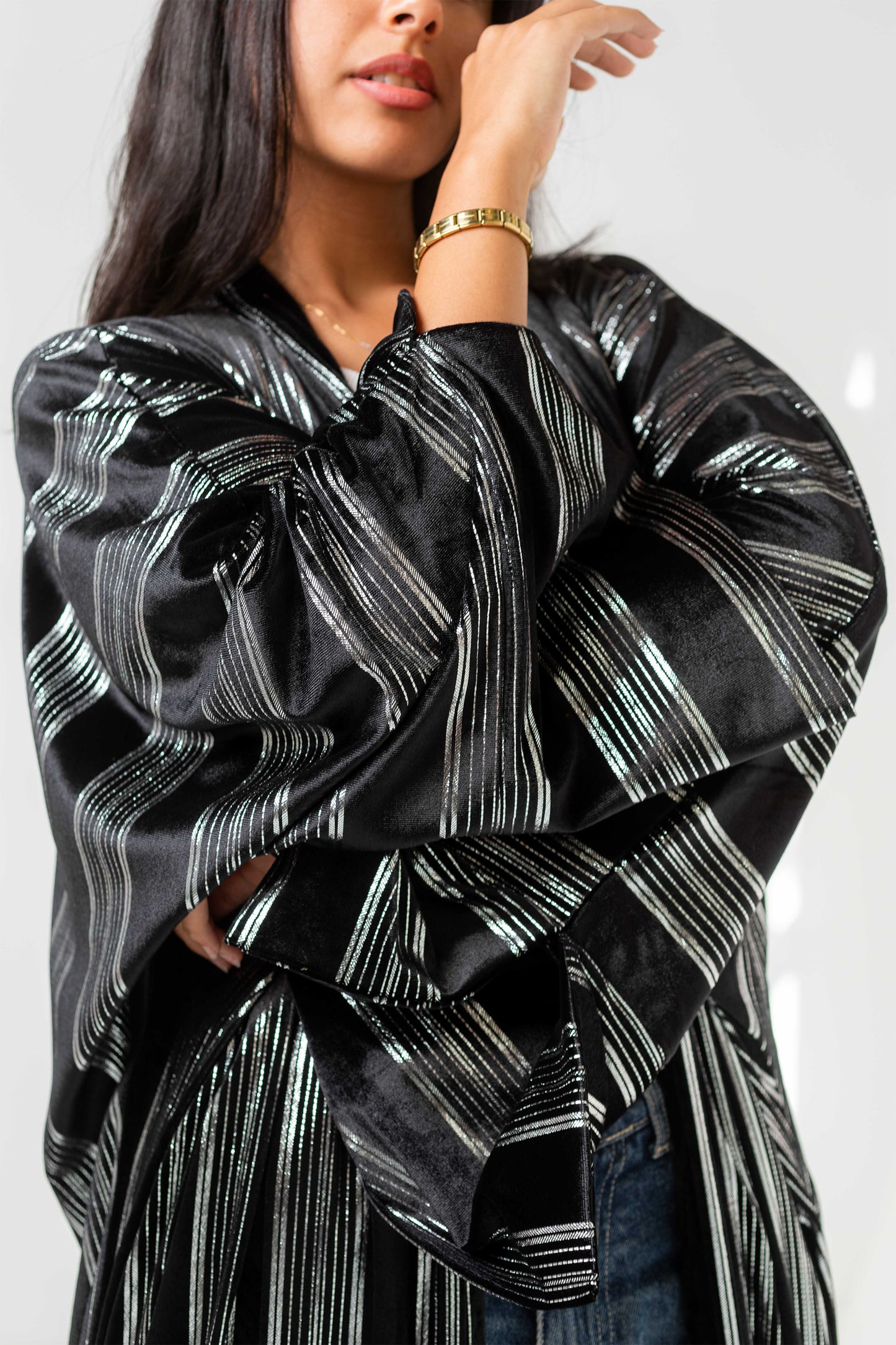 Silver Striped Kaftan
