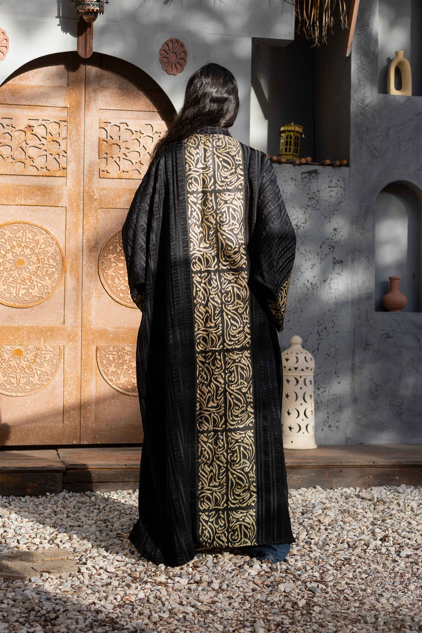 Ramadan Black Velvet Kaftan