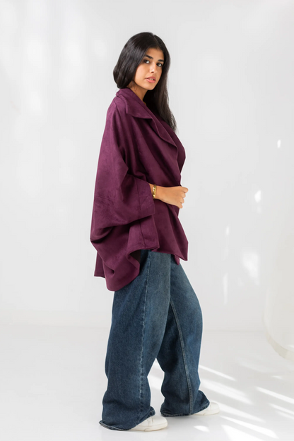 Burgundy Suede Jacket