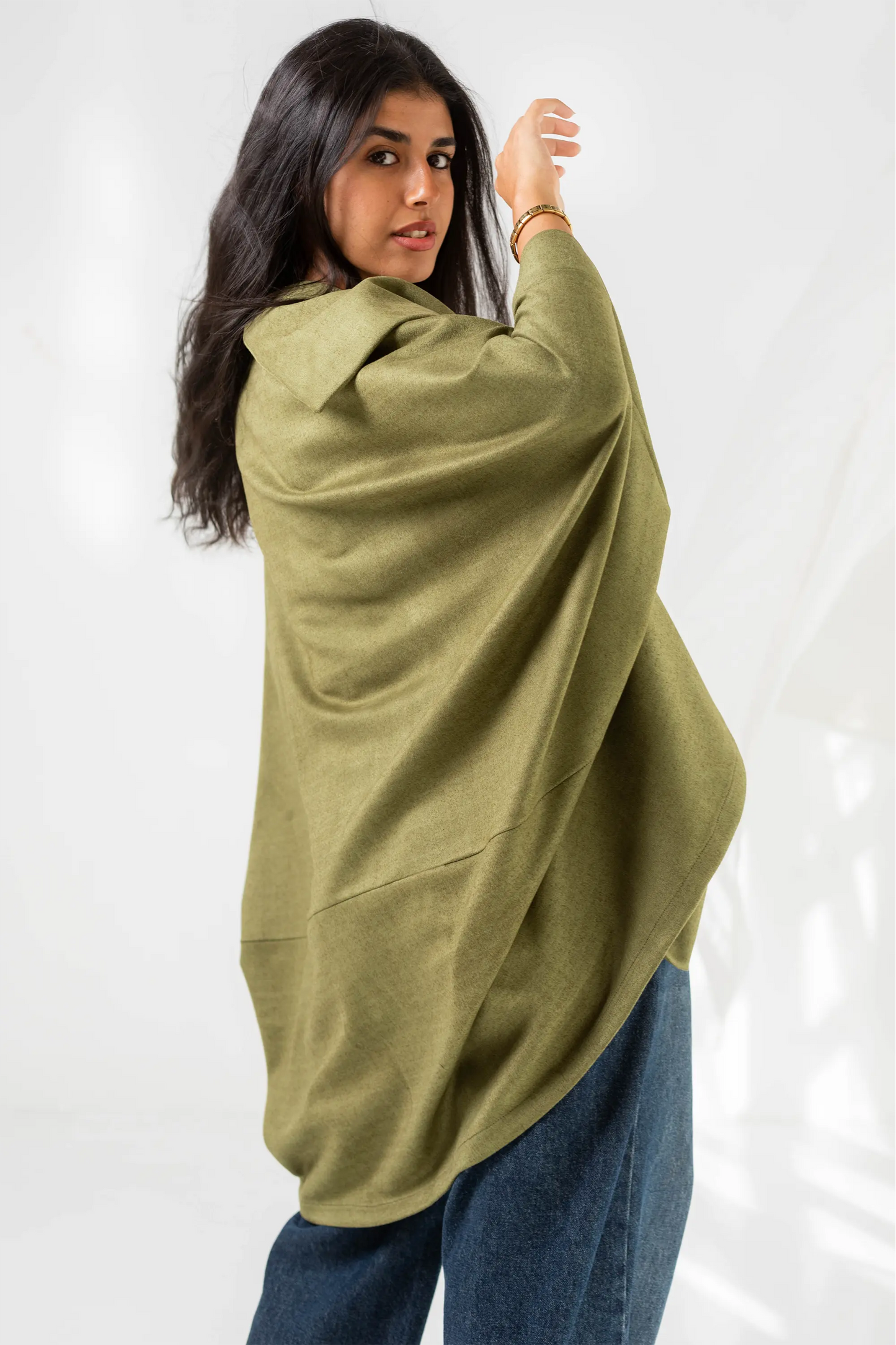 Olive Green Suede Jacket