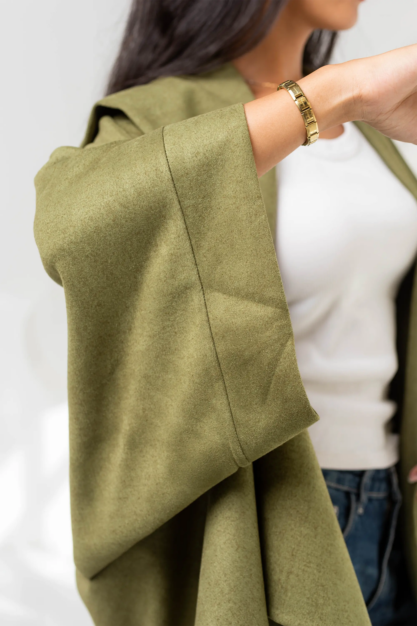 Olive Green Suede Jacket