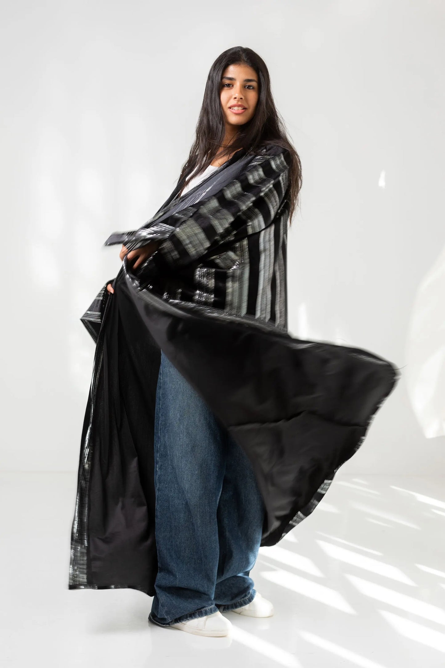 Silver Striped Kaftan