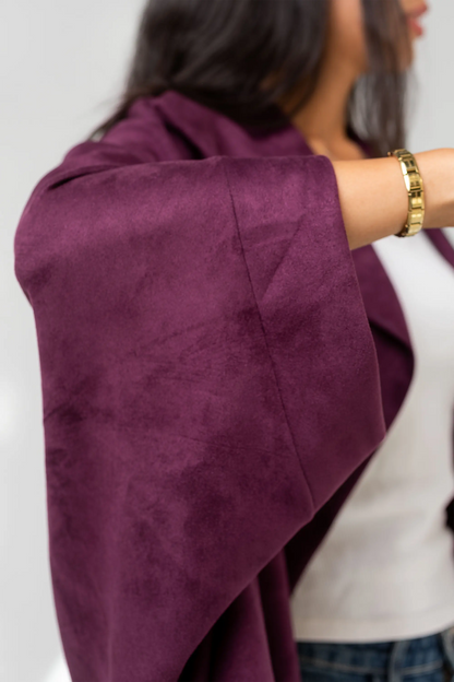 Burgundy Suede Jacket