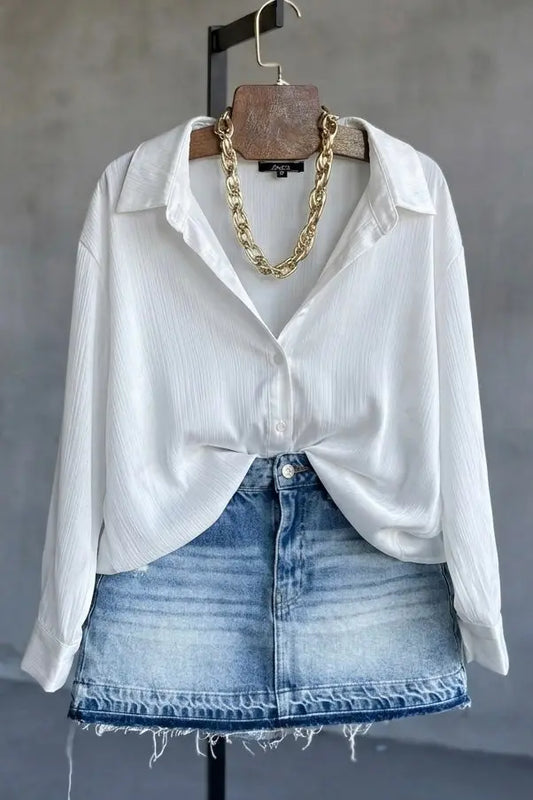 Soft satin blend top