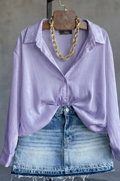 Soft satin blend top