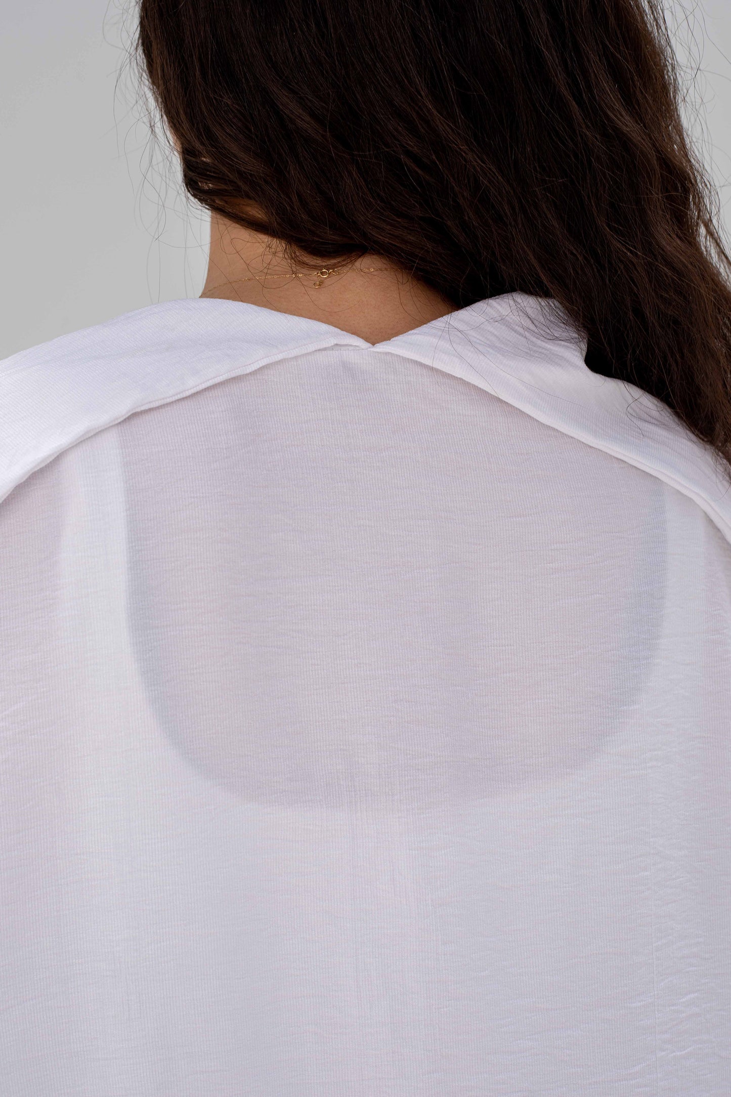 White Linen Open-Front Drape Jacket